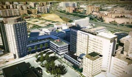 A-cero presenta el proyecto de reforma de la cubierta del Hospital La Paz de Madrid