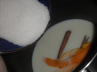 Pudin de plátano y fresas