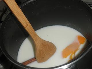 Pudin de plátano y fresas