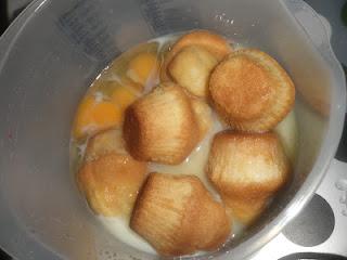 Pudin de plátano y fresas