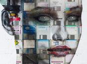 retratos sobre disquetes Nick Gentry