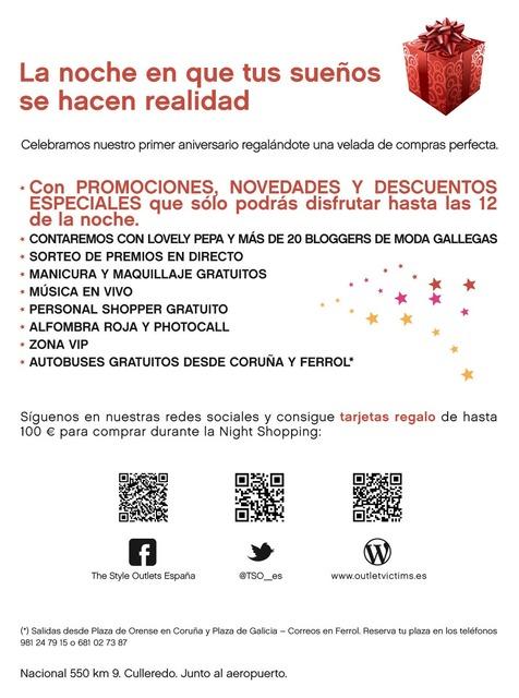 Night Shopping en Coruña The Style Outlets + Sorteo de 5 Tarjetas Regalo de 50 euros