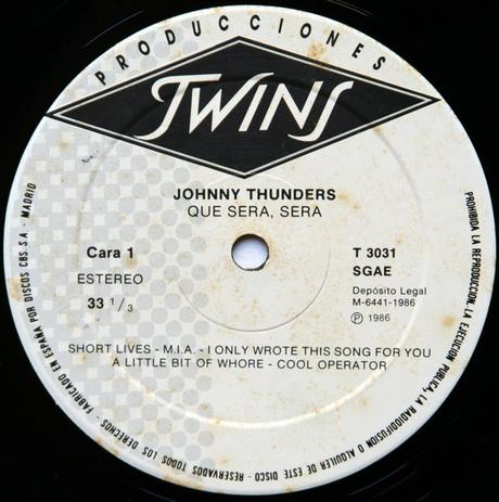 Johnny Thunders -Que Sera Sera Lp 1986 (1985)