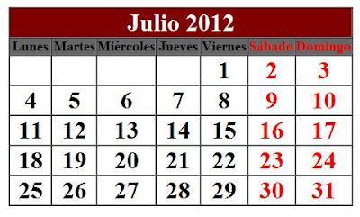 Calendario Feng Shui, 2012