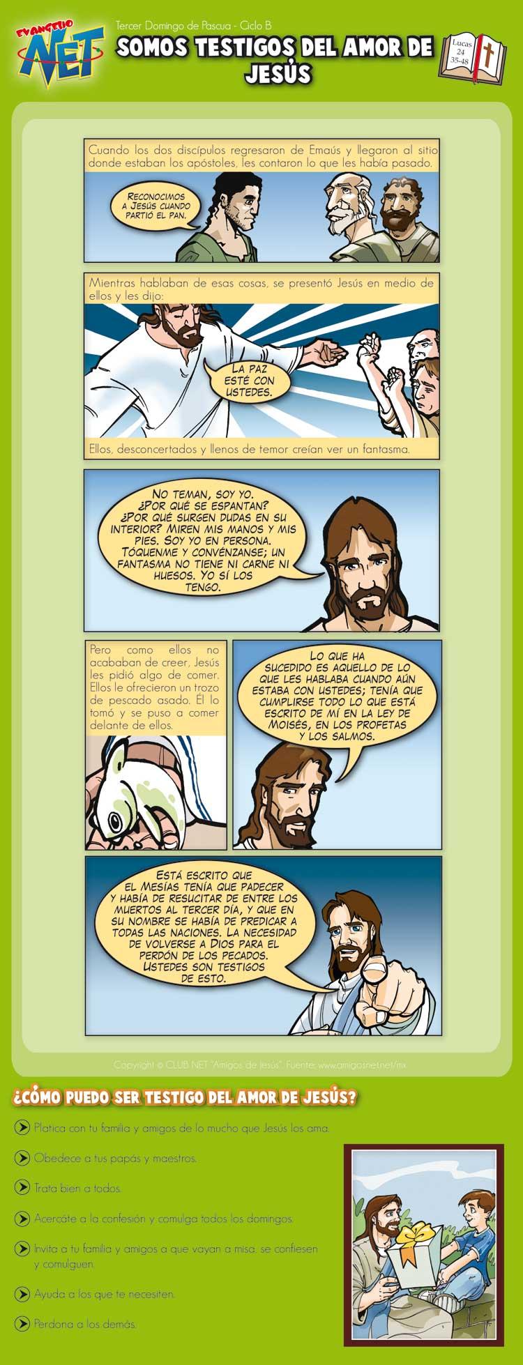 EVANGELIO DOMINICAL EN CÓMIC: 22 de Abril del 2012 (III DE PASCUA)