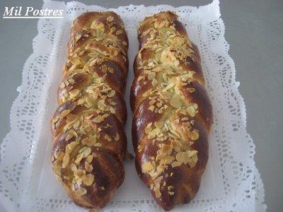 Pan trenzado de pascua