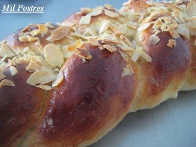 Pan trenzado de pascua