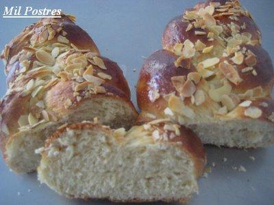 Pan trenzado de pascua
