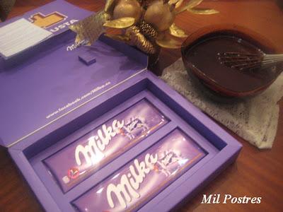 Me encanta el chocolate MILKA.  Crema ganache y una página muy especial