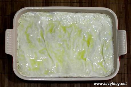 Pilaf de pollo en pasta filo, receta griega de Vefa