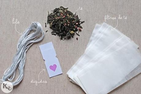 DIY.Bolsitas de té personalizadas-detalle invitados/Custom tea bag wedding favors