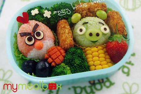 comida divertida Angry Birds con verduras