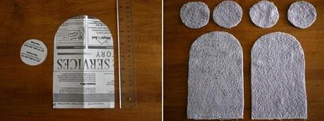 Primeros pasos de la toalla convertida en muñeco Recicla una toalla como muñeco