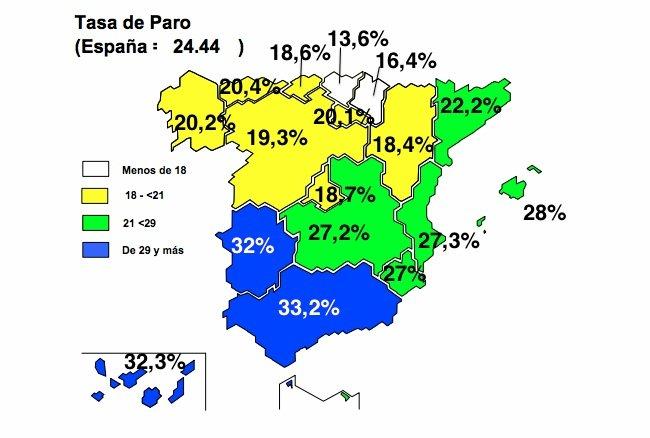 El paro en España (primer trimestre de 2012)