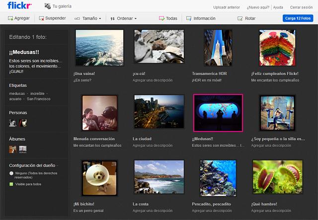 Flickr lanza su nuevo cargador de imágenes en HTML5