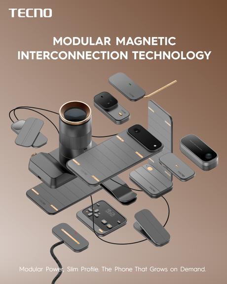 Descubre el smartphone modular concept que Tecno Mobile presentó en el MWC 2026. Descubre el smartphone modular concept que Tecno Mobile presentó en el MWC 2026.