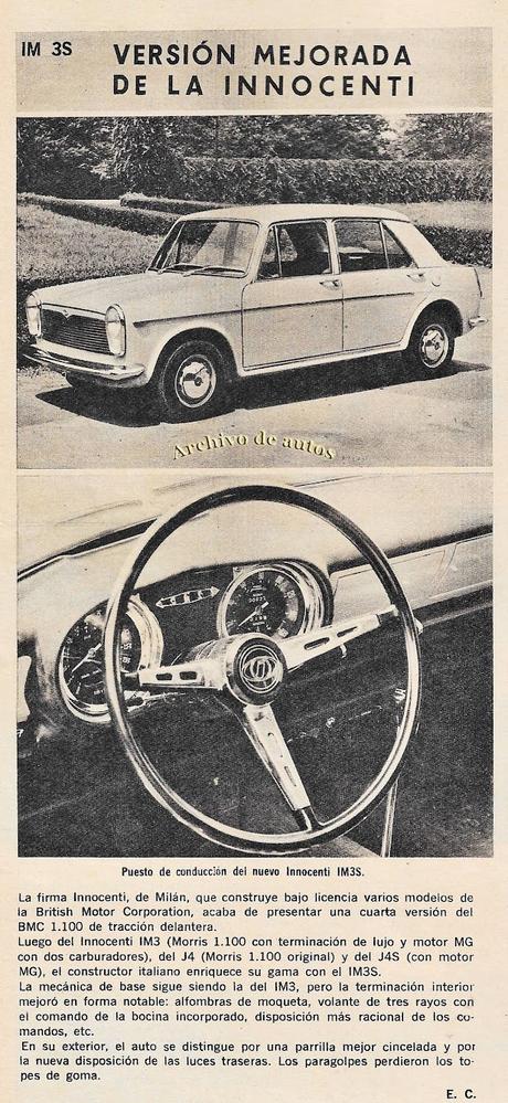 Innocenti IM3S fabricado bajo licencia en 1966