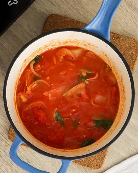 salsa de tomate cocida