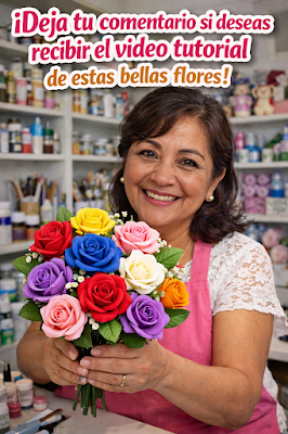 🌷👇 Vídeo tutorial aprende cómo hacer hermosas rosas en porcelana Fría fácil de hacer 🌷👇 Vídeo tutorial aprende cómo hacer hermosas rosas en porcelana Fría fácil de hacer