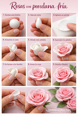 🌷👇 Vídeo tutorial aprende cómo hacer hermosas rosas en porcelana Fría fácil de hacer 🌷👇 Vídeo tutorial aprende cómo hacer hermosas rosas en porcelana Fría fácil de hacer