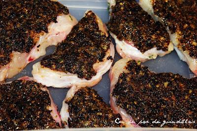 Medallones de rape con costra de tomate