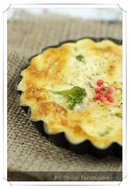 Mini Quiches de Camembert y Coliflor Verde