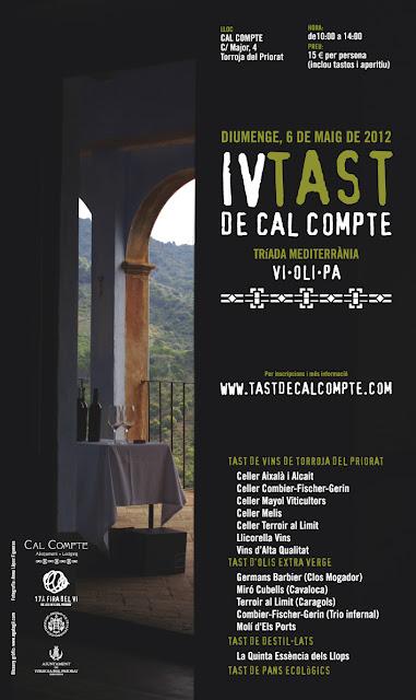 IV TAST DE CAL COMPTE -  Fira de Vi de Falset (DO Montsant, DOQ Priorat), 6 de maig a Cal Compte , Torroja del Priorat