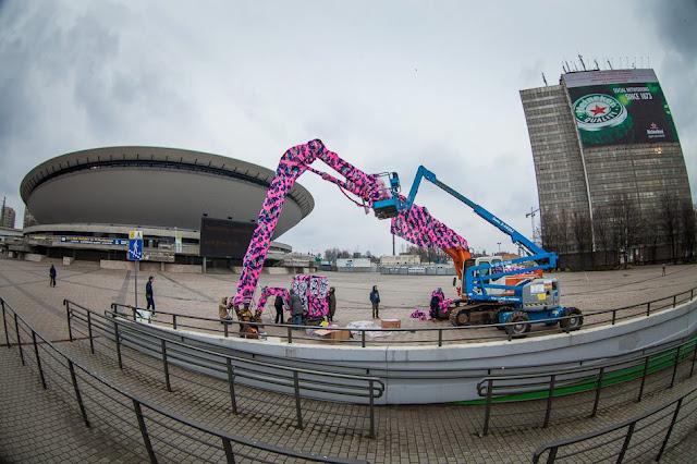 Olek, Crochet art en Katowice