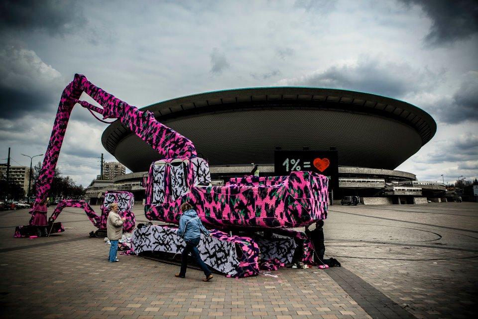 Olek, Crochet art en Katowice