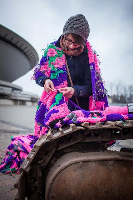 Olek, Crochet art en Katowice