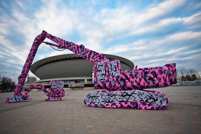 Olek, Crochet art en Katowice