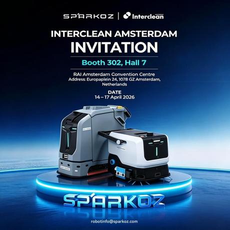 Sparkoz debutará con dos robots de limpieza comerciales insignia en Interclean Ámsterdam 2026