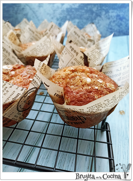 Muffins de plátano y avena