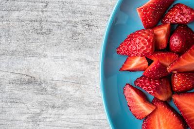 Fresas cortadas en trozos