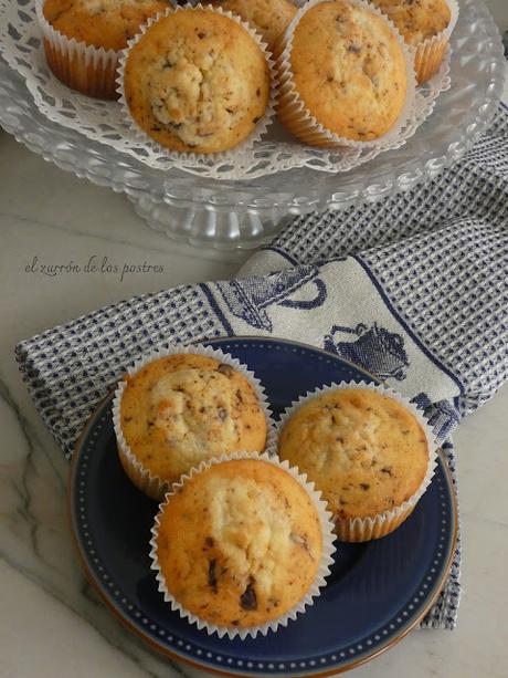 Magdalenas de Naranja y Chocolate Sin Azúcar