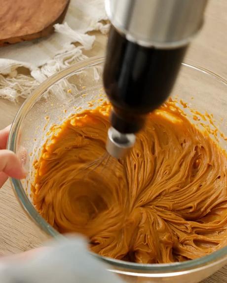 batir dulce de leche para volcan