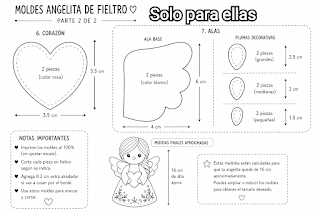 😇Moldes de angelito tierno en Fieltro ❤️  Tutorial