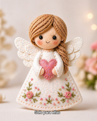😇Moldes de angelito tierno en Fieltro ❤️  Tutorial