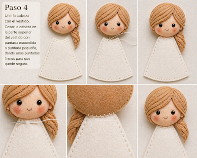 😇Moldes de angelito tierno en Fieltro ❤️  Tutorial