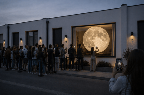 La luna encerrada.