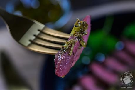 Magret de pato con salsa chimichurri