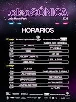 Horarios del OleoSónica 2026 en Jaén