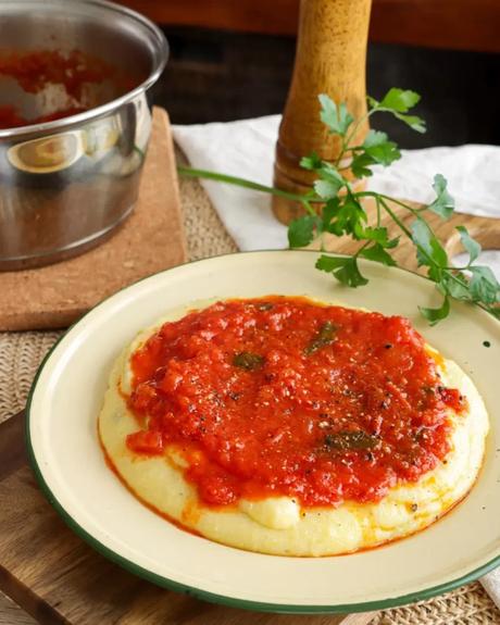 polenta con salsa