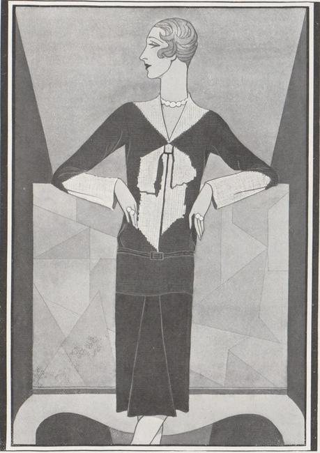 Elsa Schiaparelli, rara avis Elsa Schiaparelli, jersey con lazo trompe-l'oeil, 1927