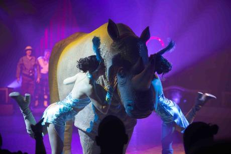 animales animatrónicos en el circo