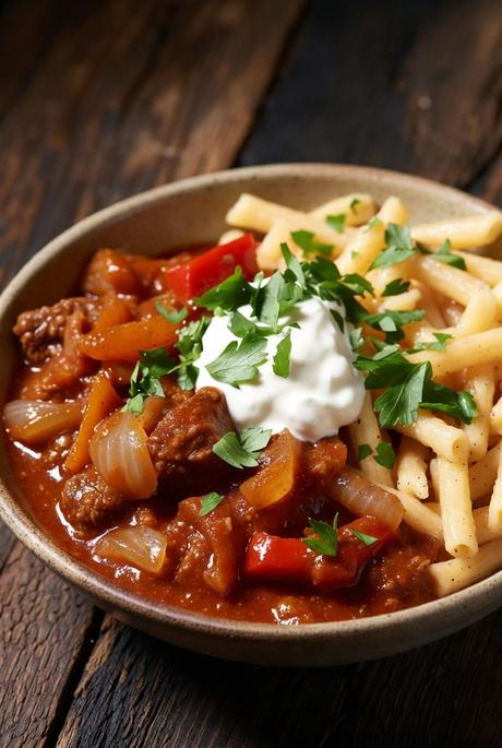 Goulash Húngaro con Spätzle