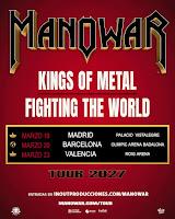 Conciertos de Manowar en España en recintos en 2027