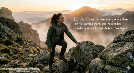 “Los obstáculos te dan energía y están en tu camino para que recuerdes cuánto quieres lo que deseas conseguir.”