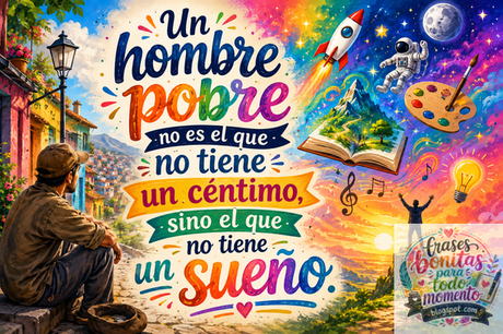 Un hombre pobre no es el que no tiene un céntimo, sino el que no tiene un sueño.