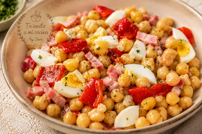 Ensalada templada de garbanzos
